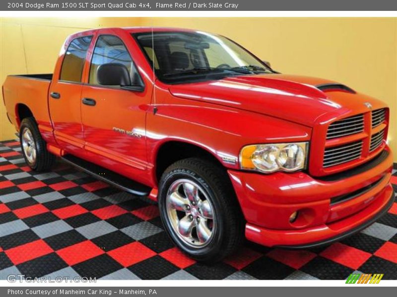 Flame Red / Dark Slate Gray 2004 Dodge Ram 1500 SLT Sport Quad Cab 4x4