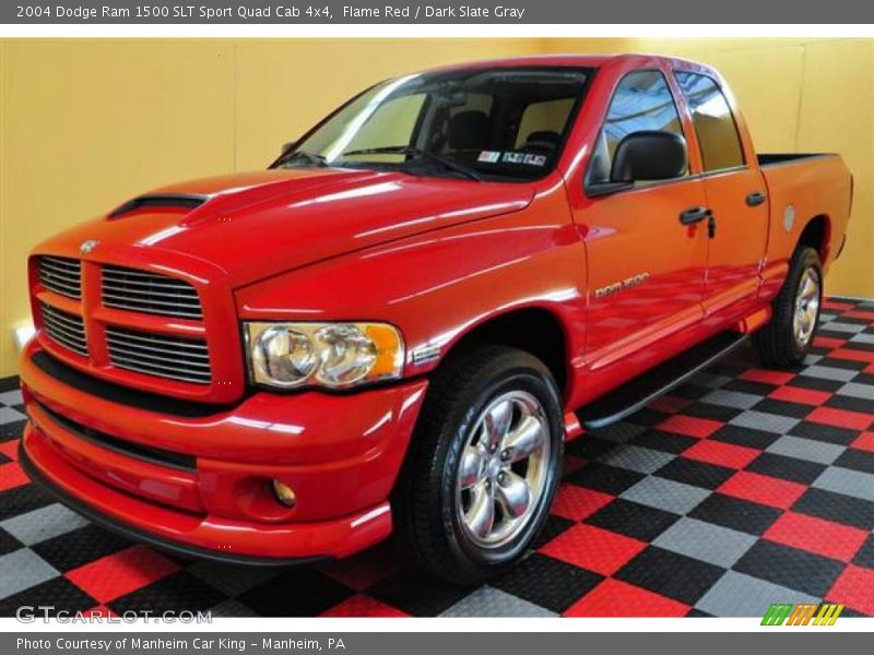 Flame Red / Dark Slate Gray 2004 Dodge Ram 1500 SLT Sport Quad Cab 4x4