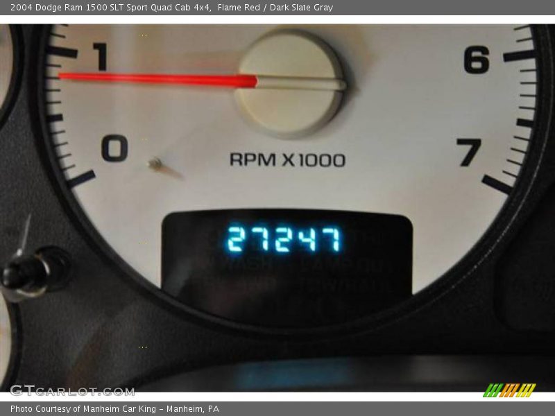 Flame Red / Dark Slate Gray 2004 Dodge Ram 1500 SLT Sport Quad Cab 4x4