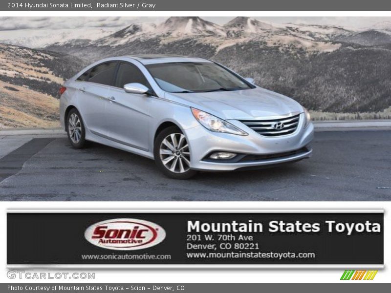 Radiant Silver / Gray 2014 Hyundai Sonata Limited