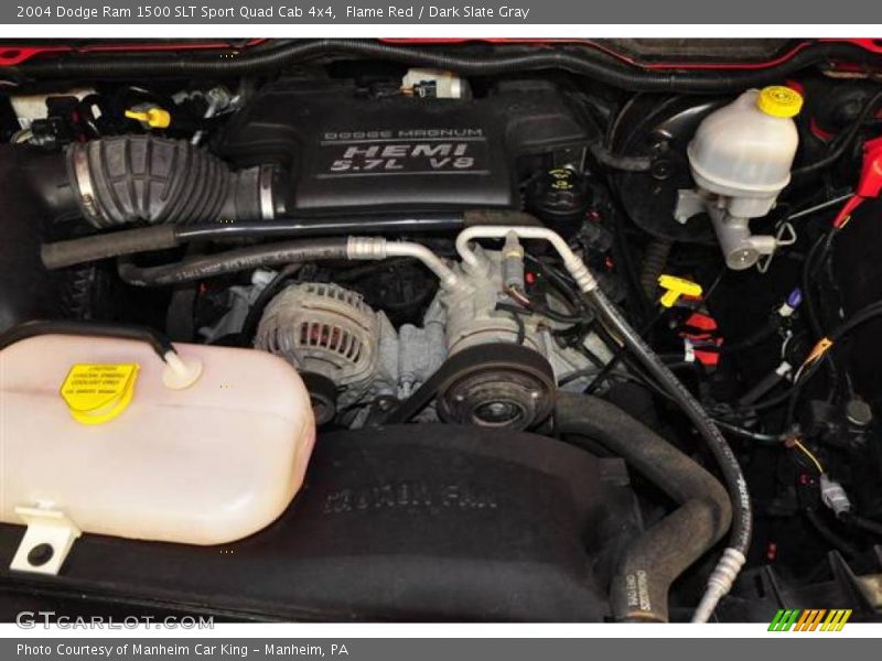 Flame Red / Dark Slate Gray 2004 Dodge Ram 1500 SLT Sport Quad Cab 4x4