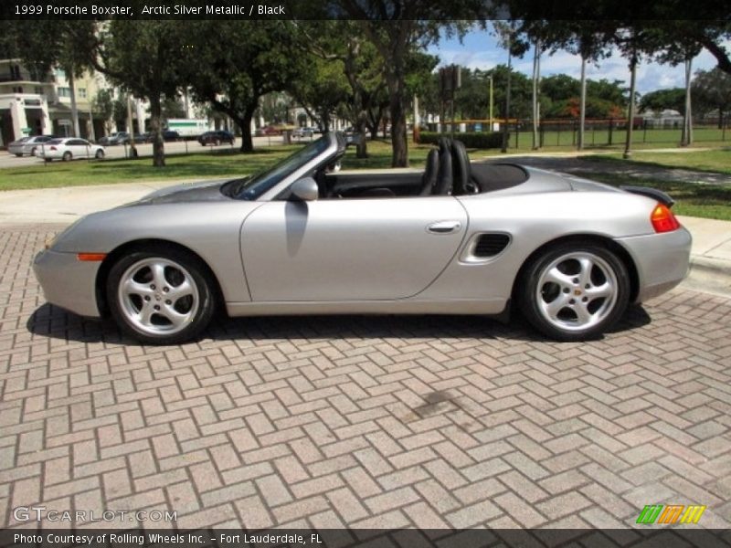Arctic Silver Metallic / Black 1999 Porsche Boxster