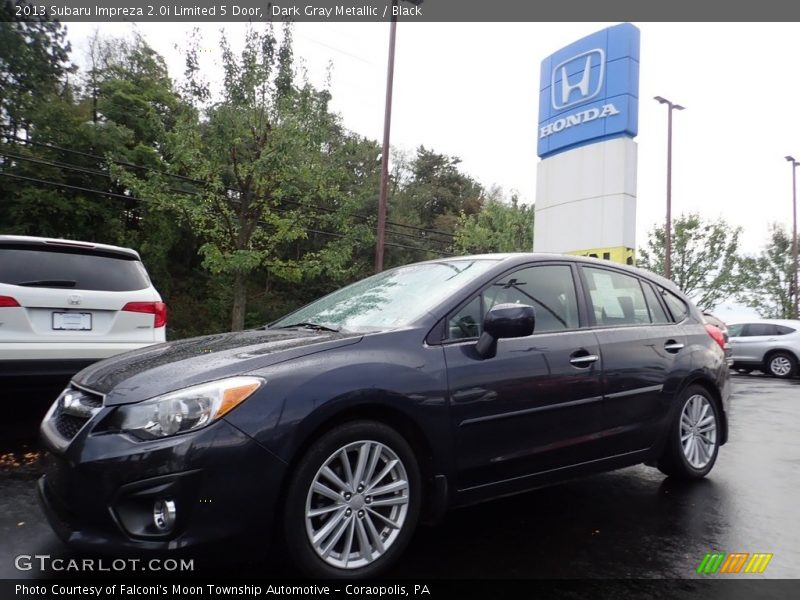 Dark Gray Metallic / Black 2013 Subaru Impreza 2.0i Limited 5 Door