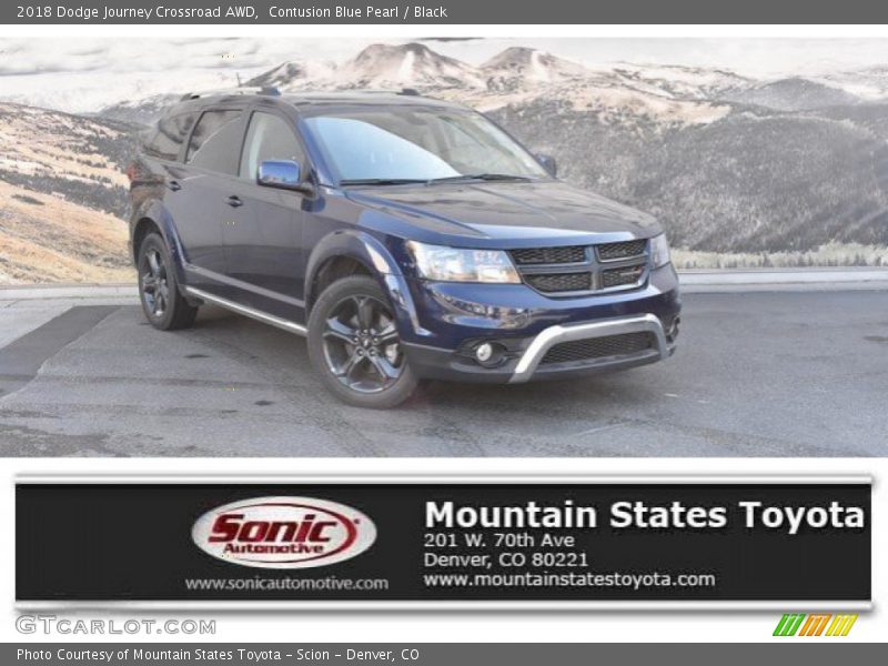 Contusion Blue Pearl / Black 2018 Dodge Journey Crossroad AWD