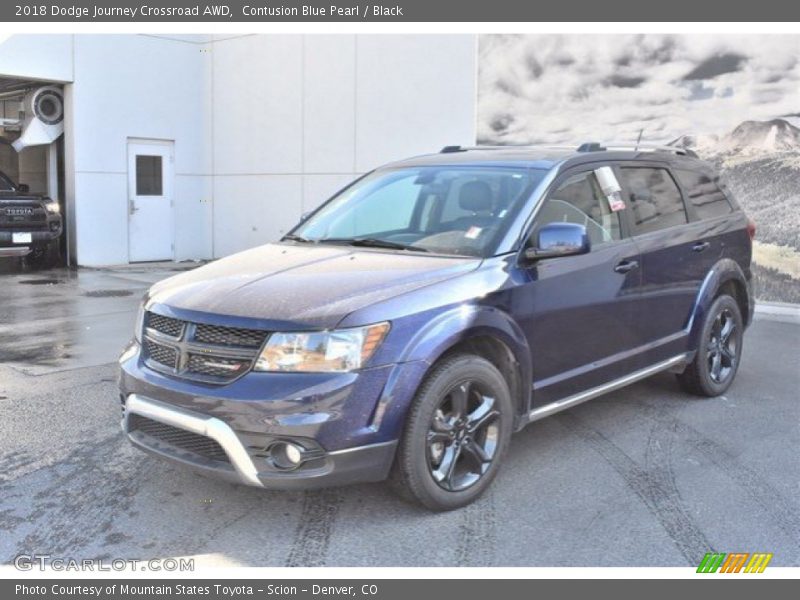 Contusion Blue Pearl / Black 2018 Dodge Journey Crossroad AWD