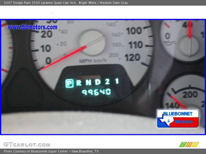 Bright White / Medium Slate Gray 2007 Dodge Ram 3500 Laramie Quad Cab 4x4
