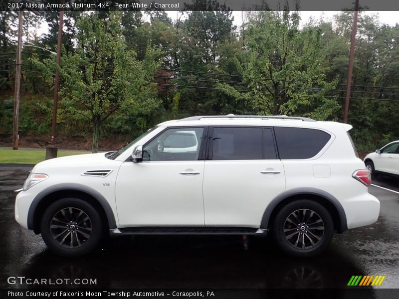 Pearl White / Charcoal 2017 Nissan Armada Platinum 4x4