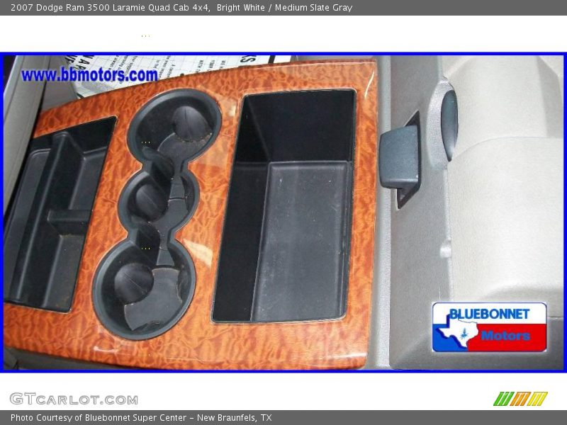Bright White / Medium Slate Gray 2007 Dodge Ram 3500 Laramie Quad Cab 4x4