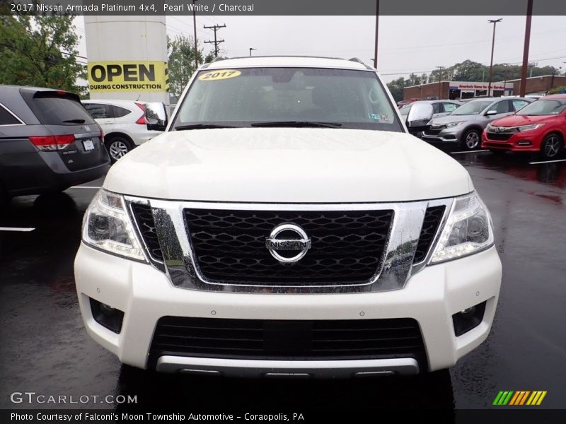 Pearl White / Charcoal 2017 Nissan Armada Platinum 4x4