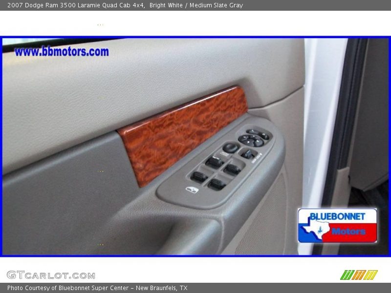 Bright White / Medium Slate Gray 2007 Dodge Ram 3500 Laramie Quad Cab 4x4
