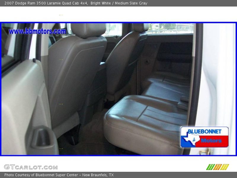 Bright White / Medium Slate Gray 2007 Dodge Ram 3500 Laramie Quad Cab 4x4