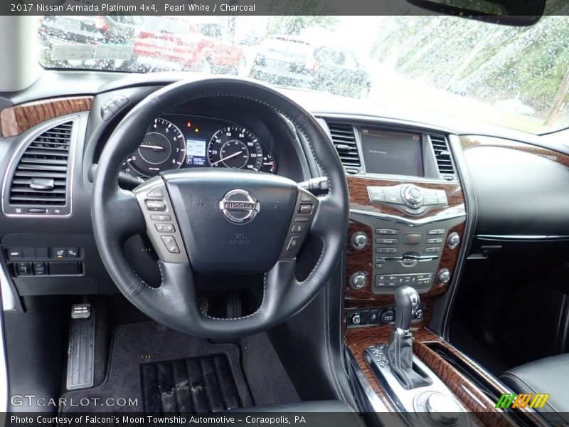Pearl White / Charcoal 2017 Nissan Armada Platinum 4x4