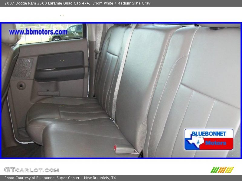 Bright White / Medium Slate Gray 2007 Dodge Ram 3500 Laramie Quad Cab 4x4