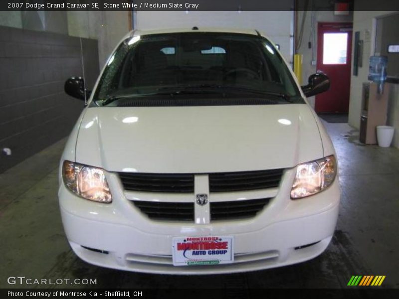 Stone White / Medium Slate Gray 2007 Dodge Grand Caravan SE