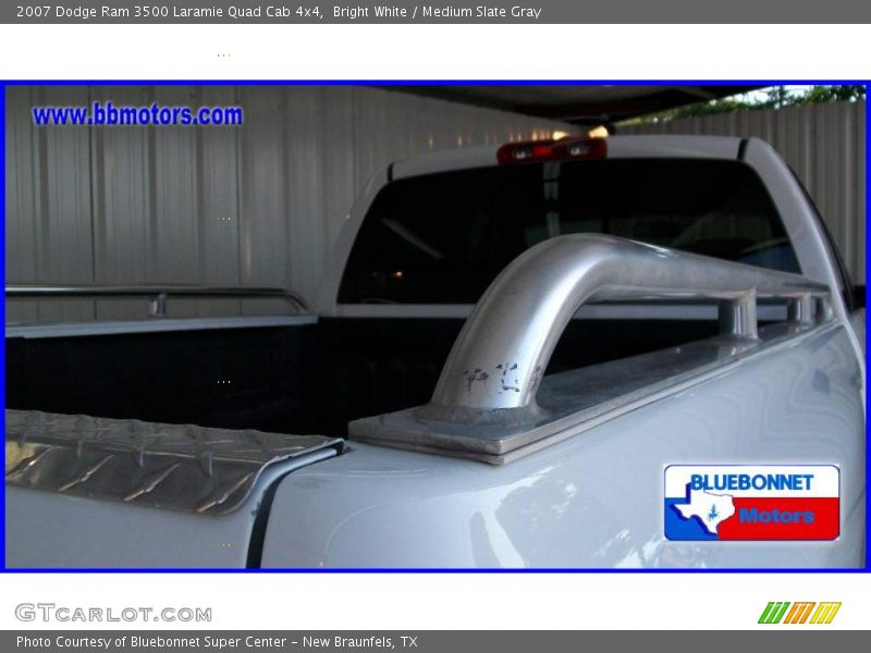 Bright White / Medium Slate Gray 2007 Dodge Ram 3500 Laramie Quad Cab 4x4