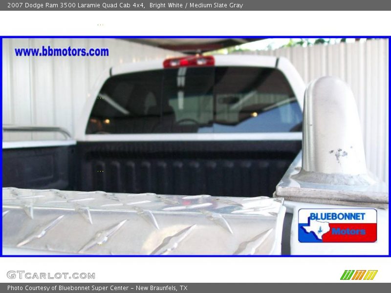 Bright White / Medium Slate Gray 2007 Dodge Ram 3500 Laramie Quad Cab 4x4