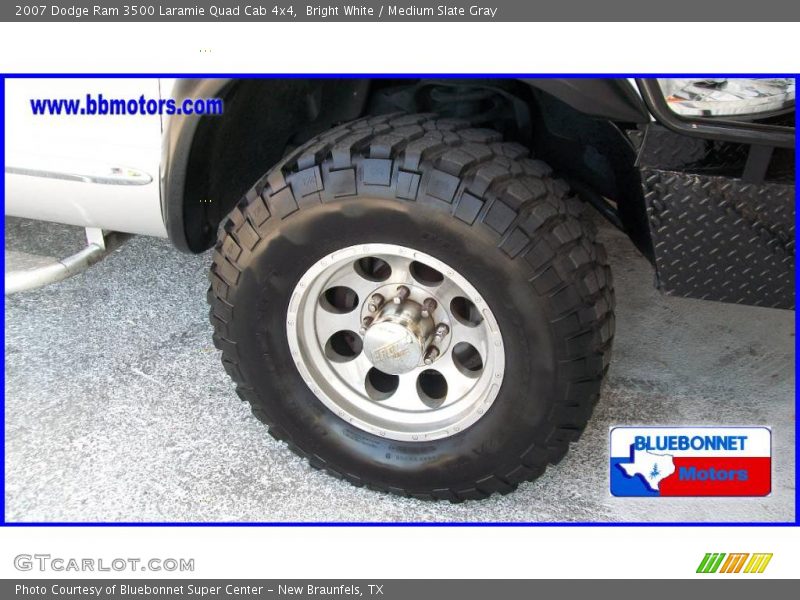 Bright White / Medium Slate Gray 2007 Dodge Ram 3500 Laramie Quad Cab 4x4
