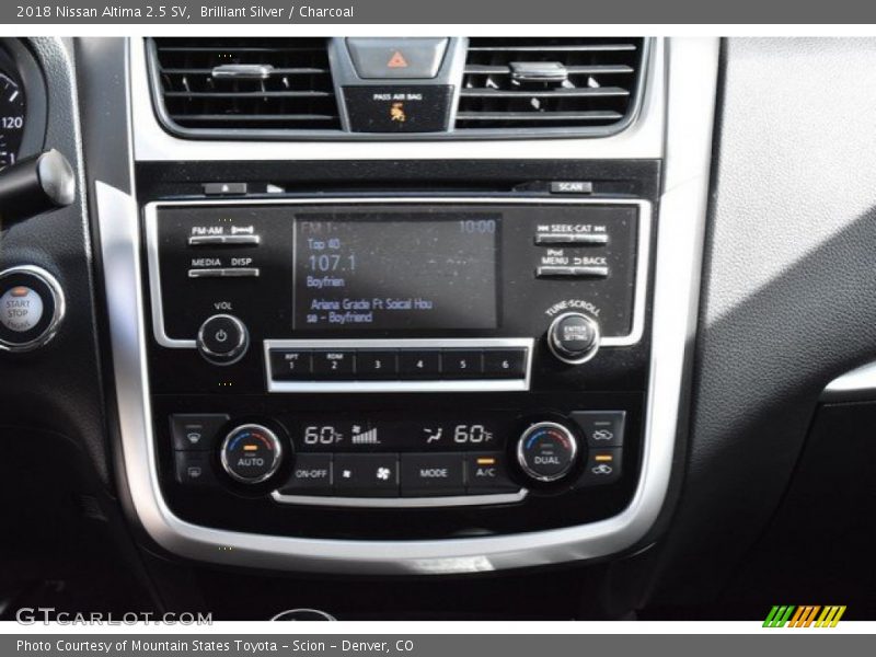Brilliant Silver / Charcoal 2018 Nissan Altima 2.5 SV