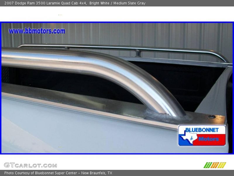 Bright White / Medium Slate Gray 2007 Dodge Ram 3500 Laramie Quad Cab 4x4