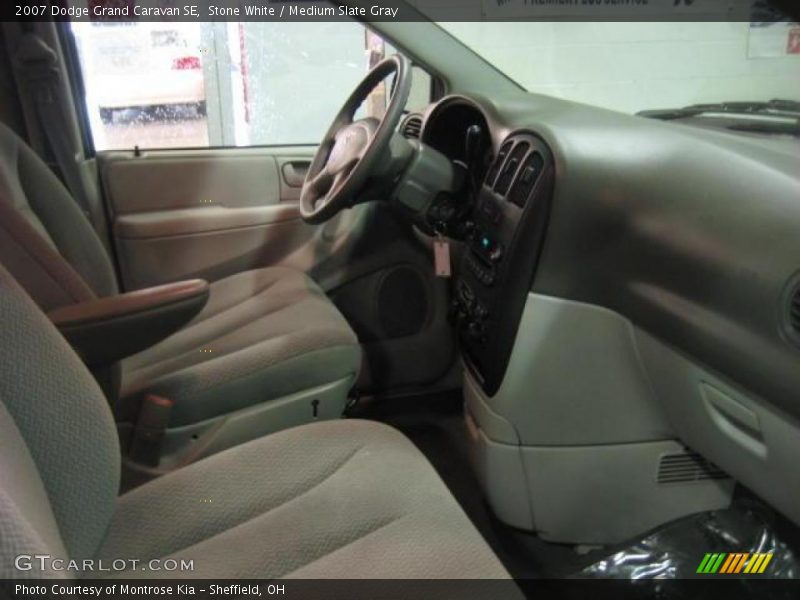Stone White / Medium Slate Gray 2007 Dodge Grand Caravan SE
