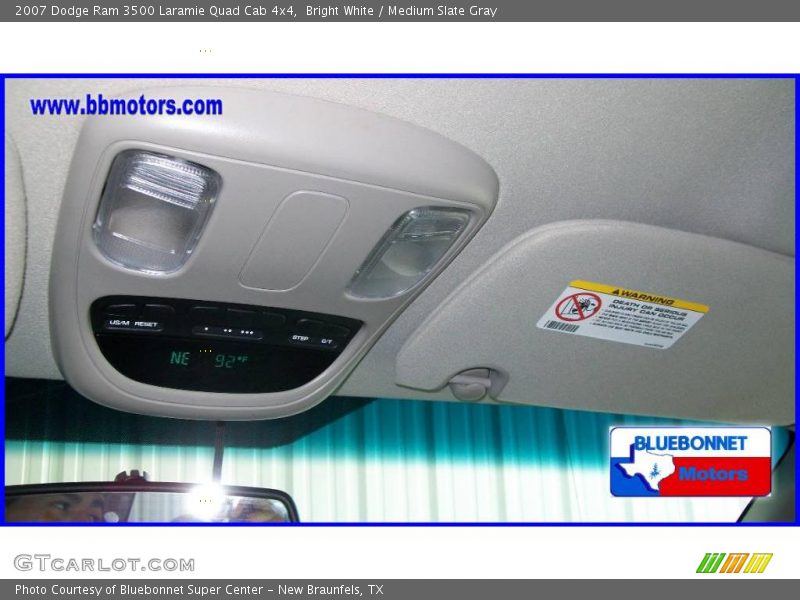 Bright White / Medium Slate Gray 2007 Dodge Ram 3500 Laramie Quad Cab 4x4