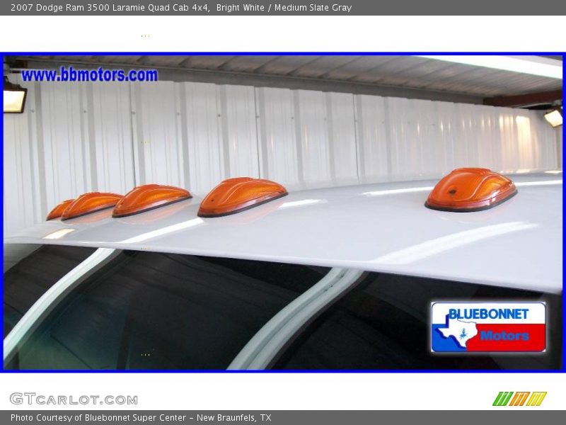 Bright White / Medium Slate Gray 2007 Dodge Ram 3500 Laramie Quad Cab 4x4
