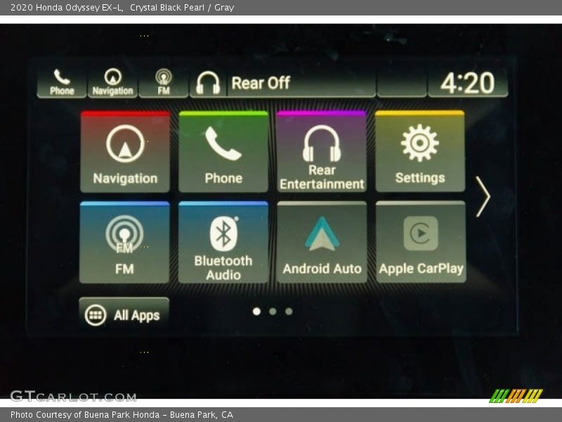 Crystal Black Pearl / Gray 2020 Honda Odyssey EX-L