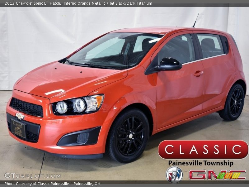Inferno Orange Metallic / Jet Black/Dark Titanium 2013 Chevrolet Sonic LT Hatch