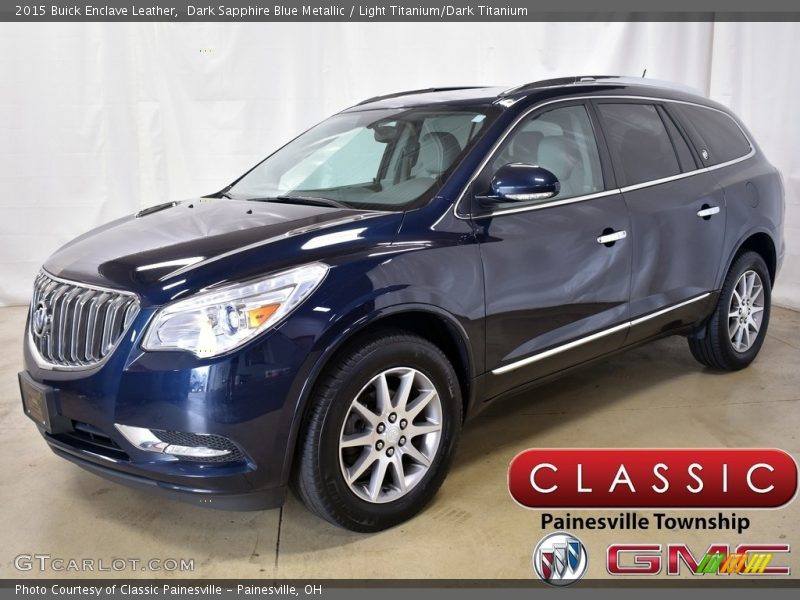 Dark Sapphire Blue Metallic / Light Titanium/Dark Titanium 2015 Buick Enclave Leather