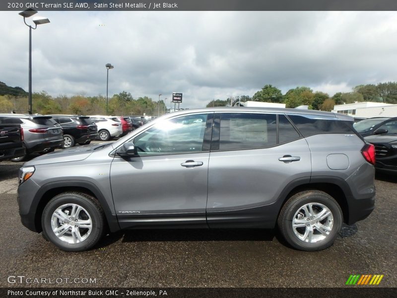 Satin Steel Metallic / Jet Black 2020 GMC Terrain SLE AWD