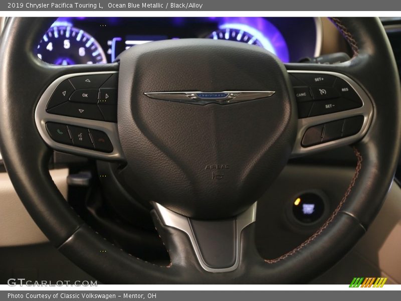 Ocean Blue Metallic / Black/Alloy 2019 Chrysler Pacifica Touring L