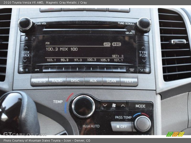 Magnetic Gray Metallic / Gray 2010 Toyota Venza V6 AWD