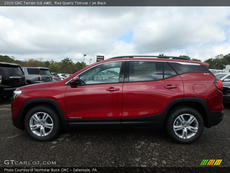 Red Quartz Tintcoat / Jet Black 2020 GMC Terrain SLE AWD