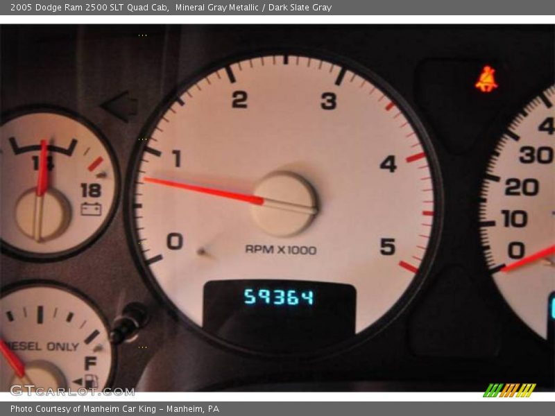 Mineral Gray Metallic / Dark Slate Gray 2005 Dodge Ram 2500 SLT Quad Cab