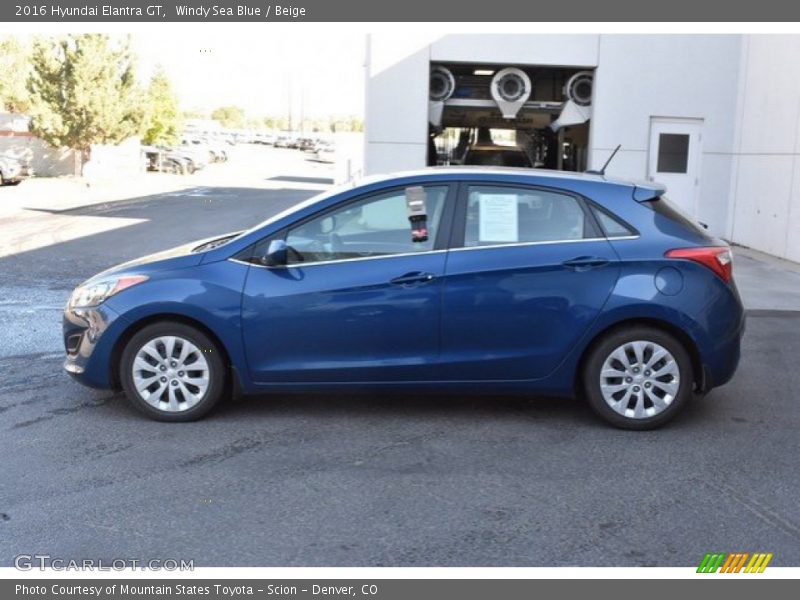 Windy Sea Blue / Beige 2016 Hyundai Elantra GT