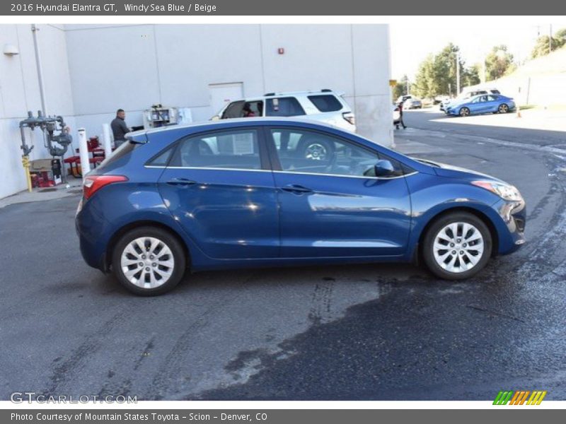 Windy Sea Blue / Beige 2016 Hyundai Elantra GT