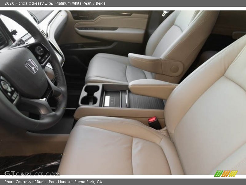 Platinum White Pearl / Beige 2020 Honda Odyssey Elite