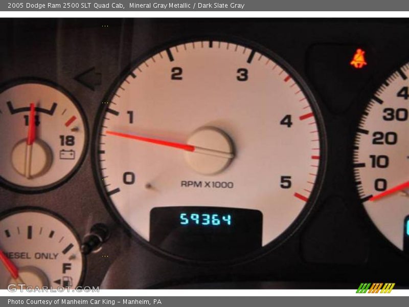 Mineral Gray Metallic / Dark Slate Gray 2005 Dodge Ram 2500 SLT Quad Cab