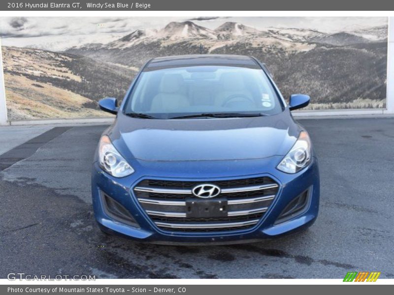 Windy Sea Blue / Beige 2016 Hyundai Elantra GT
