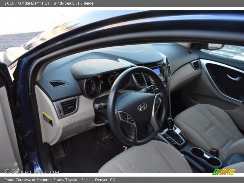 Windy Sea Blue / Beige 2016 Hyundai Elantra GT