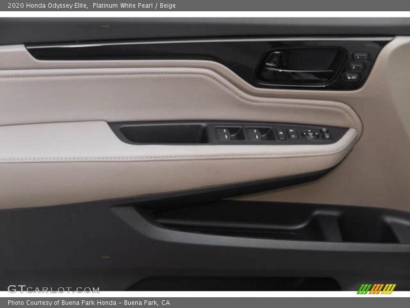 Platinum White Pearl / Beige 2020 Honda Odyssey Elite
