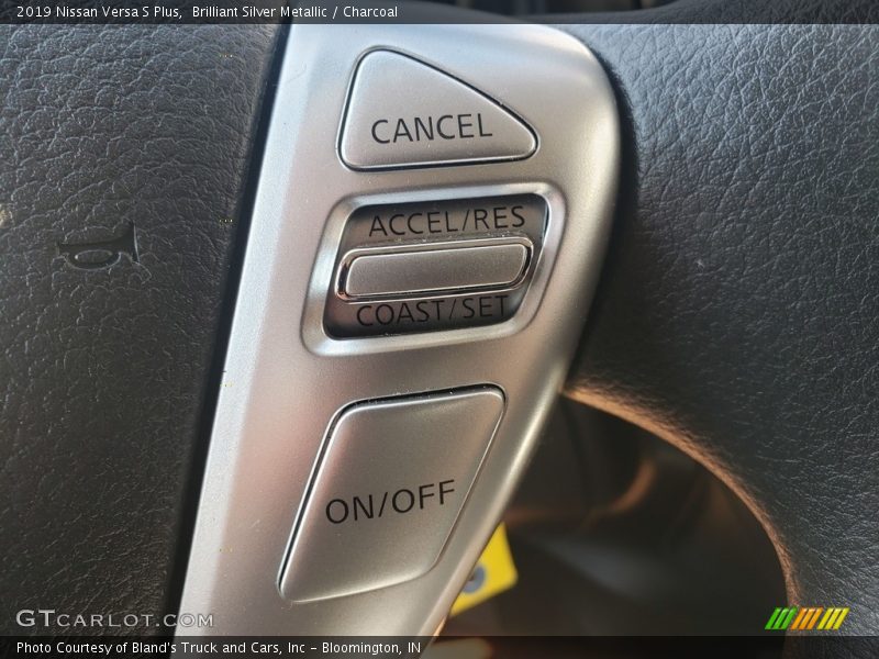 Brilliant Silver Metallic / Charcoal 2019 Nissan Versa S Plus