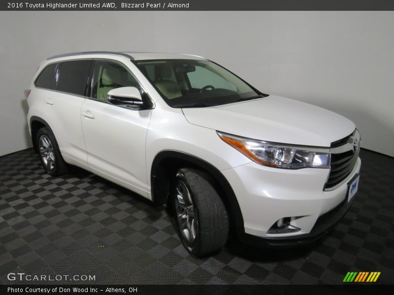 Blizzard Pearl / Almond 2016 Toyota Highlander Limited AWD