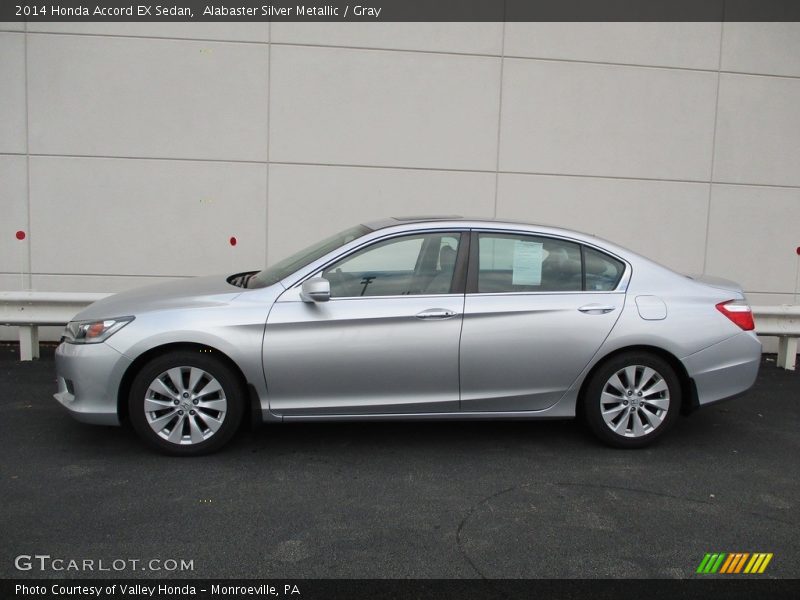 Alabaster Silver Metallic / Gray 2014 Honda Accord EX Sedan