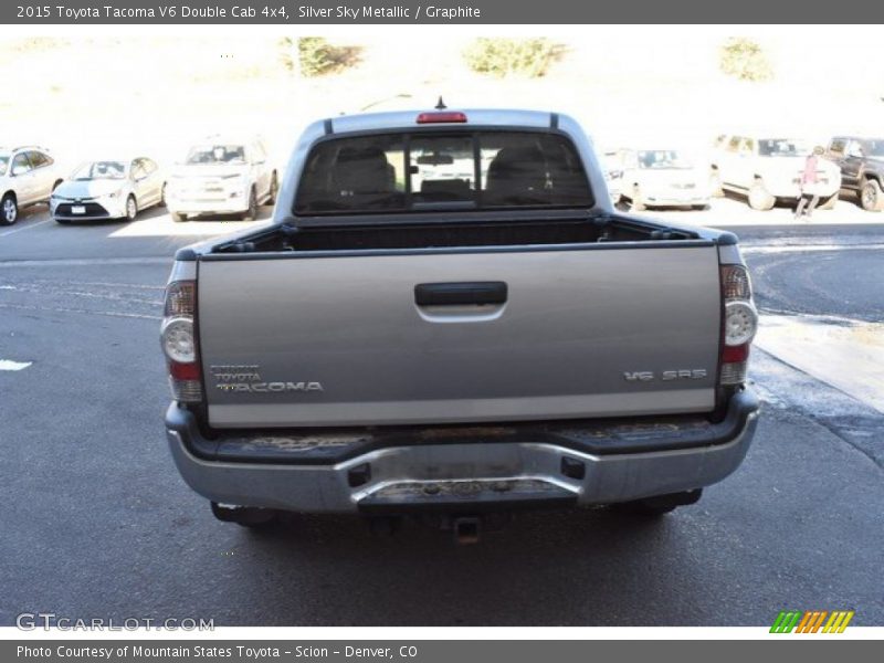 Silver Sky Metallic / Graphite 2015 Toyota Tacoma V6 Double Cab 4x4