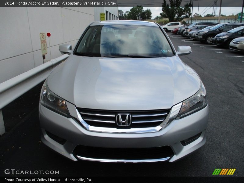 Alabaster Silver Metallic / Gray 2014 Honda Accord EX Sedan