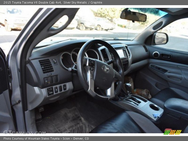 Silver Sky Metallic / Graphite 2015 Toyota Tacoma V6 Double Cab 4x4