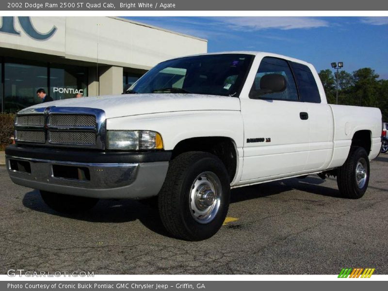 Bright White / Agate 2002 Dodge Ram 2500 ST Quad Cab