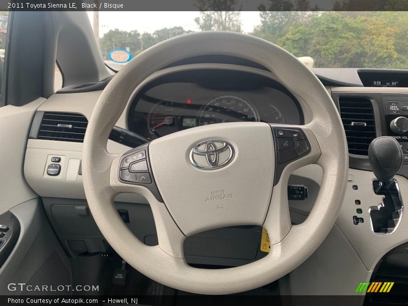 Black / Bisque 2011 Toyota Sienna LE