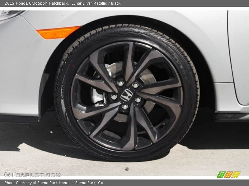 Lunar Silver Metallic / Black 2019 Honda Civic Sport Hatchback